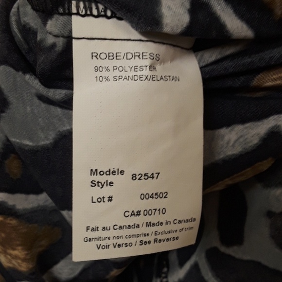 Joseph Ribkoff Metallic Leopard Print Dress - Picture 16 of 17